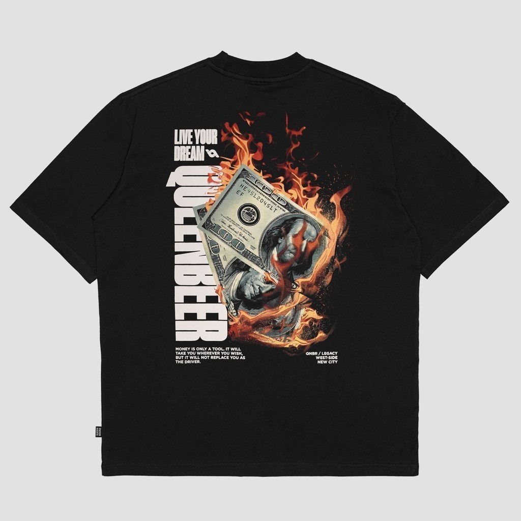 Queenbeer - T-shirt Frankllin Black