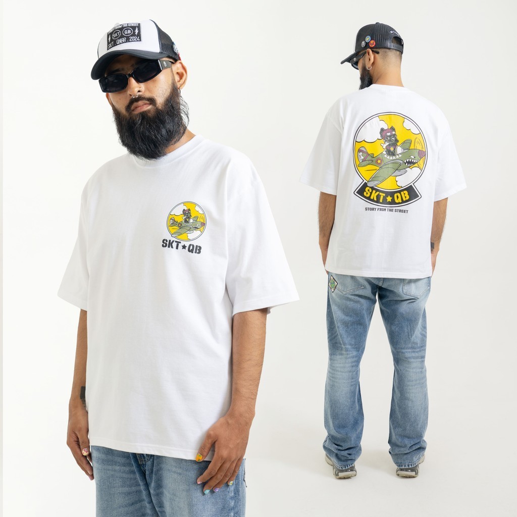 Sekut x Queenbeer - T-Shirt Baxter White