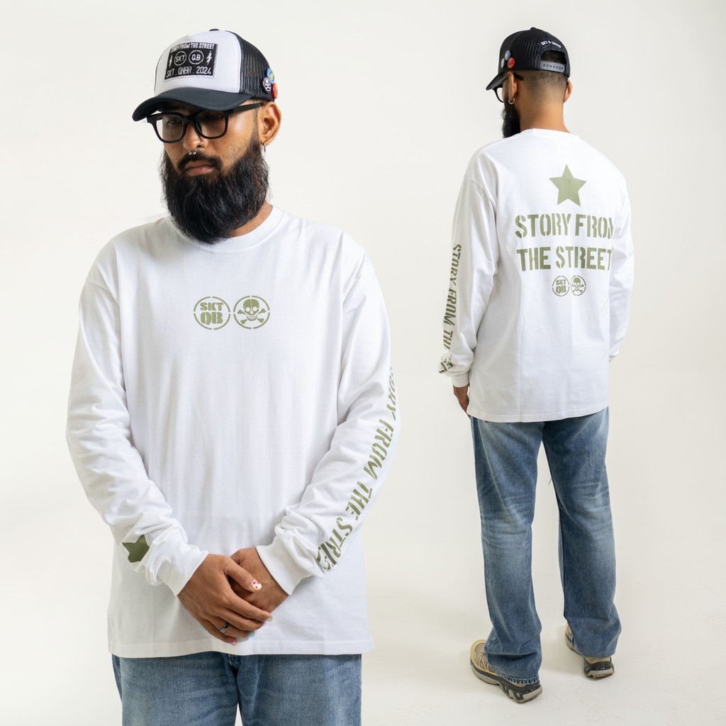 Sekut x Queenbeer - Longsleeve Onyx White