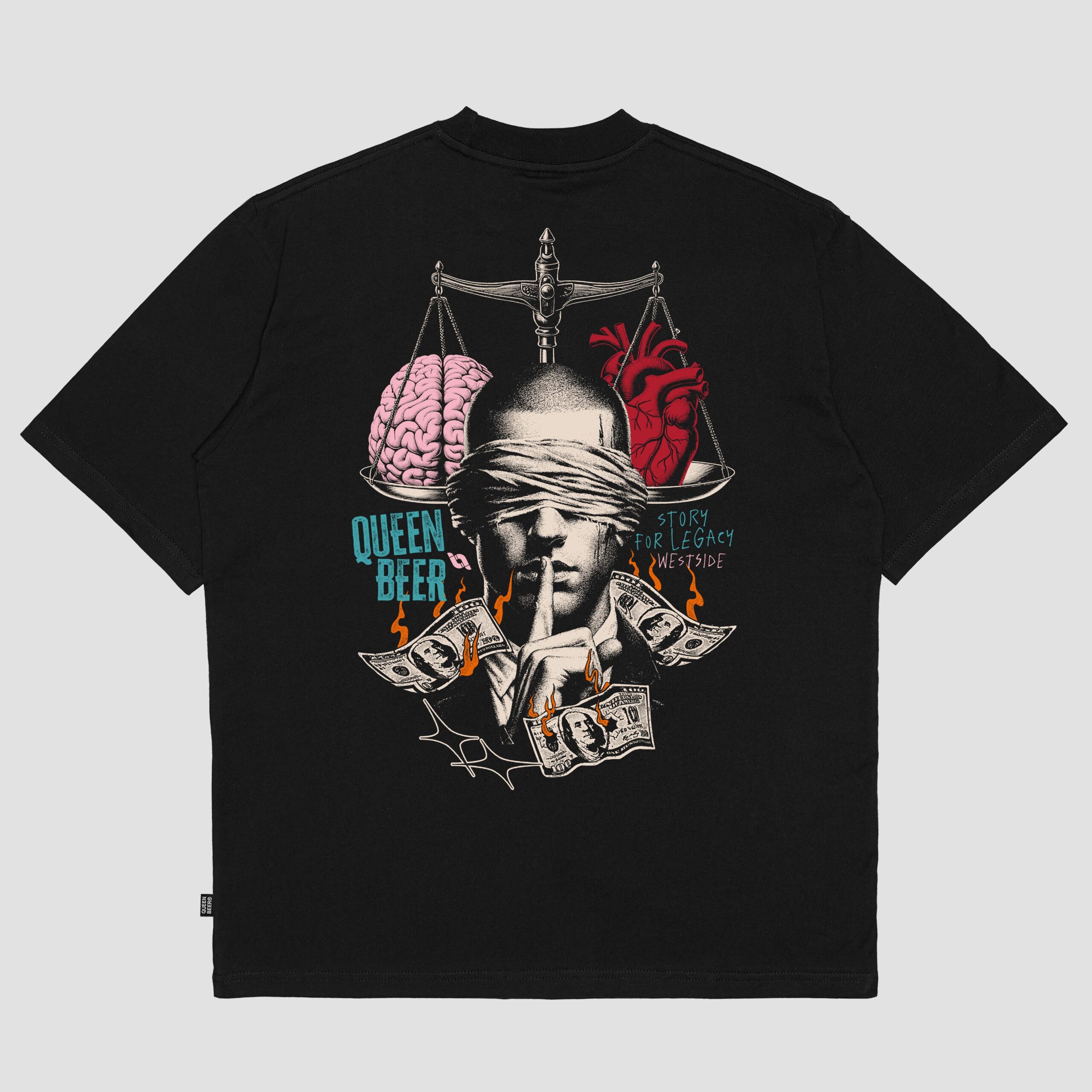 Queenbeer - T-shirt Isaac Black